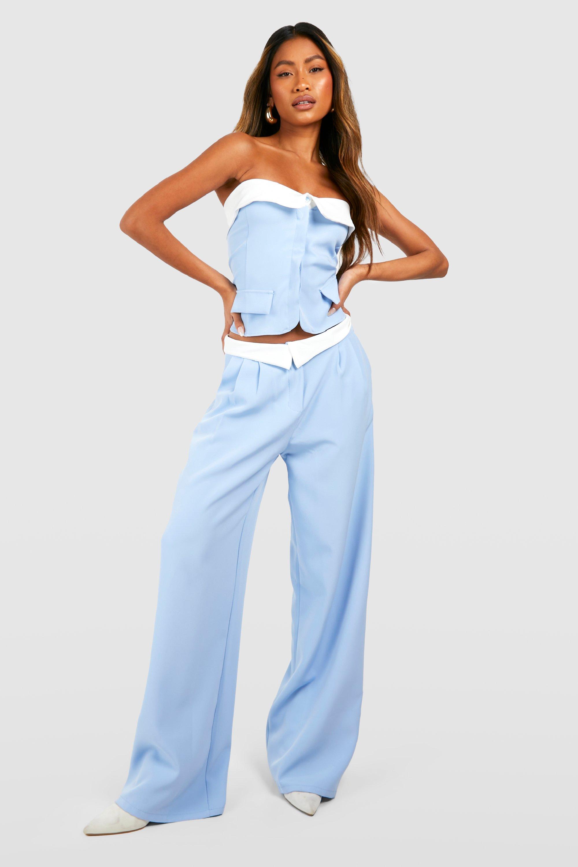 Boohoo wide 2024 leg trousers